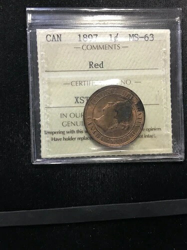 1897年 ICCS グレードカナダ、大型 1 セント、**MS-63** # XST 617 117,700円