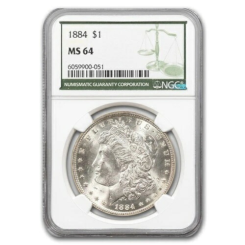 1884年 モルガン・ダラー MS-64 NGC（グリーンラベル）