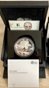 エルトン・ジョン 5オンス プルーフ銀貨