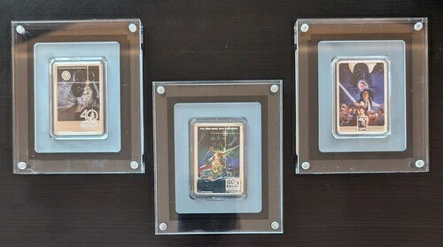 スターウォーズ 40周年記念コレクション 1オンス シルバーポスターバー 3個セット|WORLD RESOURCE【KING店】
