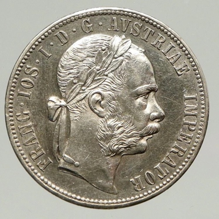 1877年 オーストリア フランツ・ヨーゼフ1世 銀貨 ミント ステート シルバー フローリン ヴィンテージコイン i93396｜WORLD RESOURCE【KING店】