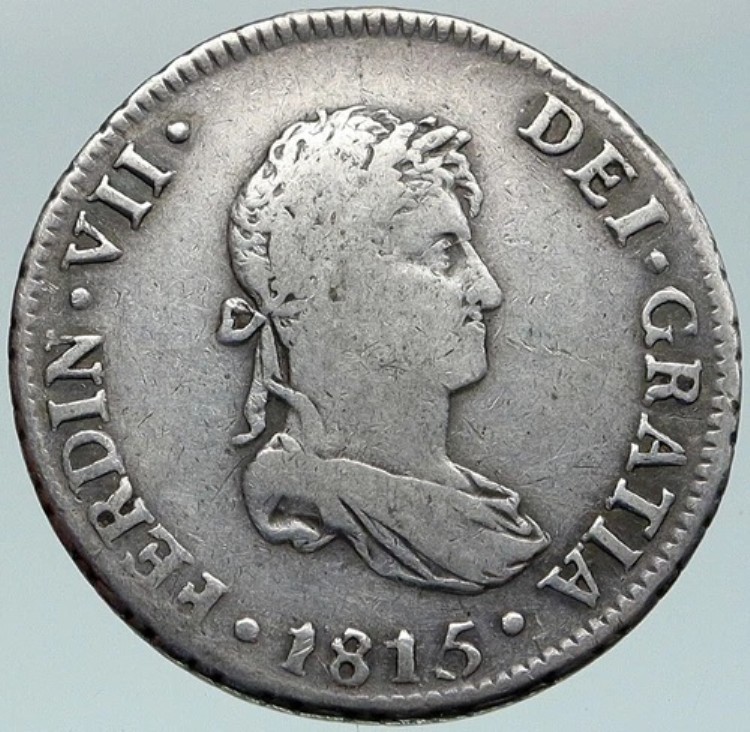 1815年 JP ペルー 南アメリカ フェルディナンド7世 ペルー 2レアル 銀貨 i87481｜WORLD RESOURCE【KING店】 245,850円