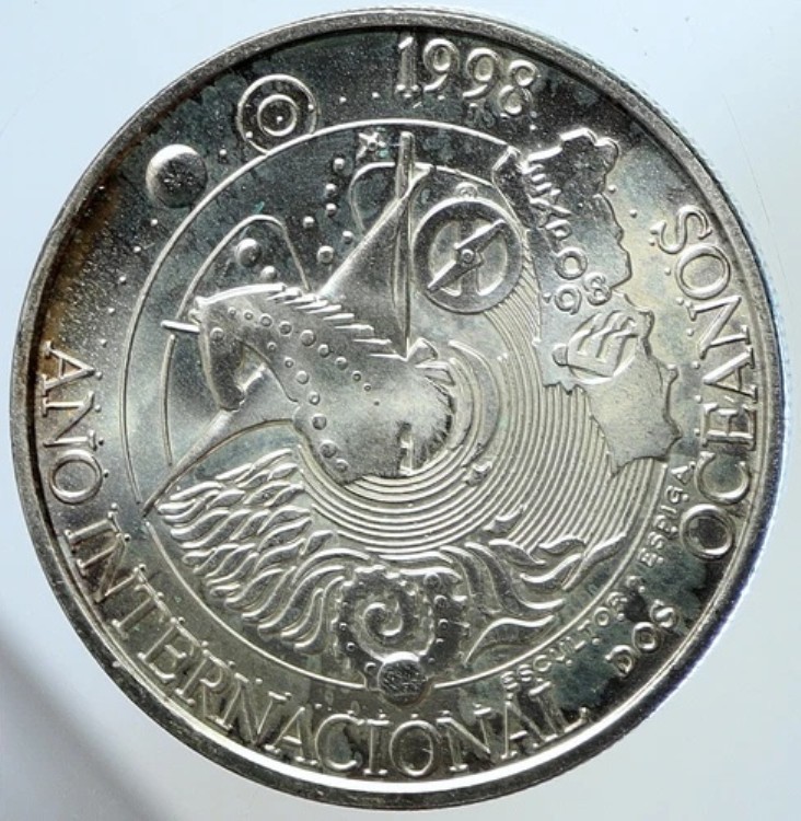 1998年 ポルトガル博覧会 98 オーシャンズ オールド ラージ シルバー 1000 エスクード コイン i113193|WORLD RESOURCE【KING店】