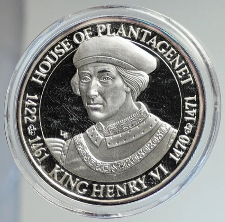 2002年 タークス・カイコス諸島 ヘンリー6世 プランタジネット朝 プルーフ銀貨 20クラウン i112439|WORLD RESOURCE【KING店】