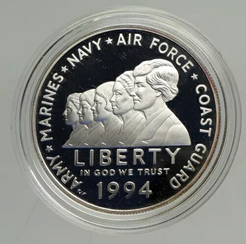 1994年 P USA アメリカ合衆国 陸軍・海軍所属女性 プルーフ シルバー $ コイン i94222|WORLD RESOURCE【KING店】