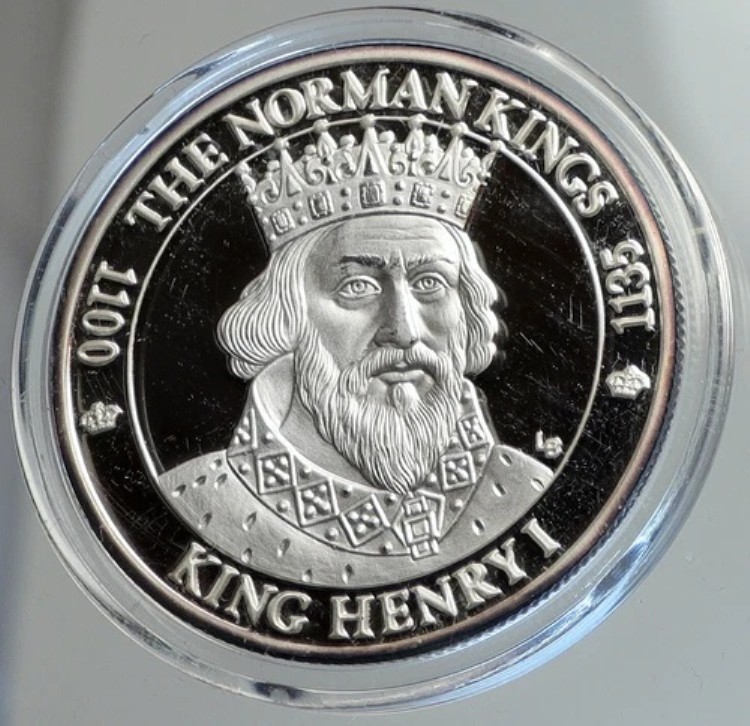 2002年 タークス・カイコス諸島 ヘンリー1世 ノーマン王 プルーフ銀貨 20クラウン i112416｜WORLD RESOURCE【KING店】