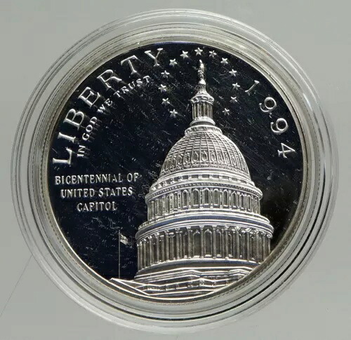 1994年 アメリカ合衆国 ワシントンD.C. 議会議事堂 200年 プルーフ銀貨 i94221|WORLD RESOURCE【KING店】