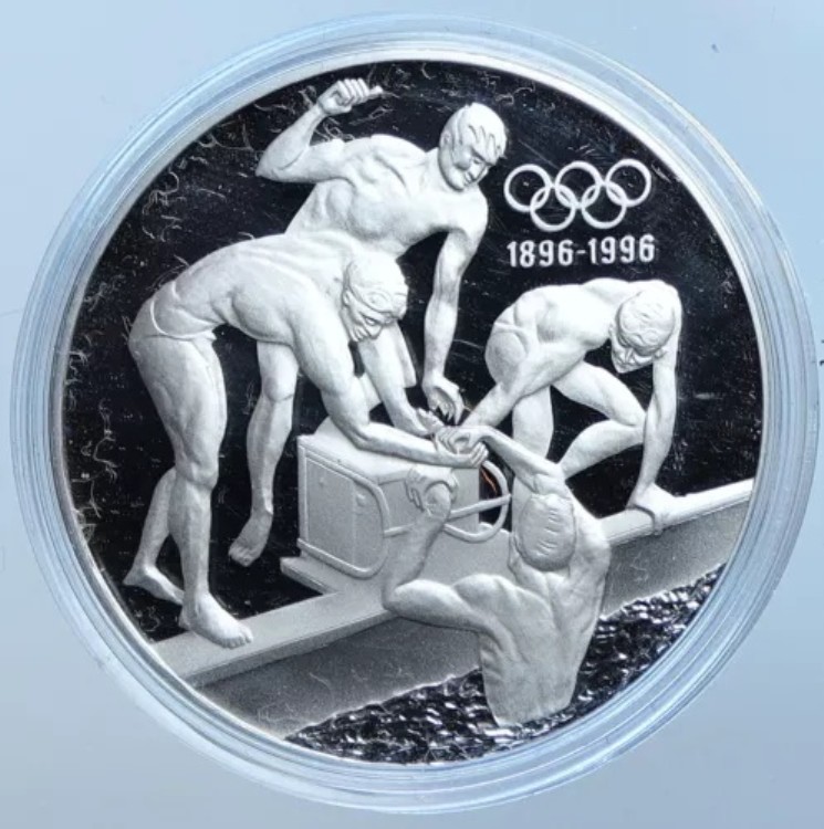 1993年 オーストラリア イギリス エリザベス2世オリンピック 水泳 プルーフ 20ドル銀貨 i114591｜WORLD RESOURCE【KING店】 245,850円