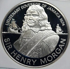 1974年 ジャマイカ サー・ヘンリー・モーガン ロイヤル・ルーテナント プルーフ シルバー 10ドル コイン NGC i85971｜WORLD RESOURCE【KING店】 245,850円