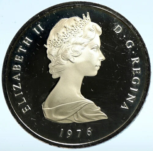 1976年 タークス・カイコス諸島 エリザベス2世 4ビクトリア プルーフ銀貨 20クラウン i104037|WORLD RESOURCE【KING店】