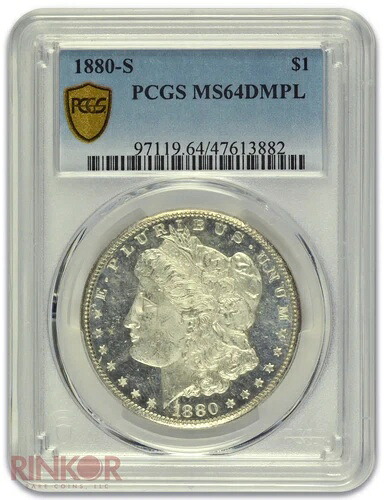 1880-S 1ドル モルガン・ダラー PCGS MS 64 DMPL