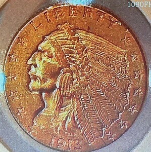 1913年 2.5ドル インディアンヘッド ゴールド クォーターイーグルコイン
