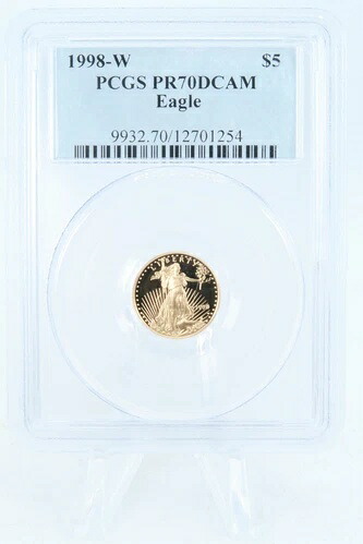 1998-W PCGS PR70DCAM 1/10オンス ゴールドイーグルプルーフ 234,300円