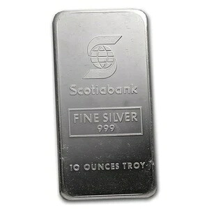 10オンス シルバーバー - ジョンソン・マッセイ（スコシアバンク向け） 235,950円