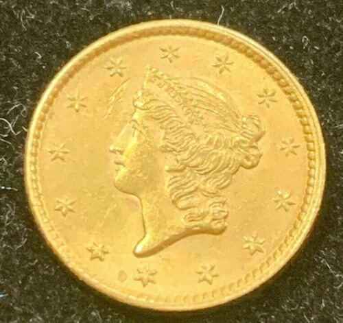 1852年 リバティヘッド 1ドル金貨 タイプ1