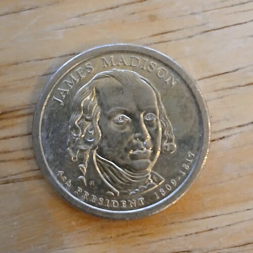 ジェームズ・マディソン 2007年 P-鋳造大統領金貨