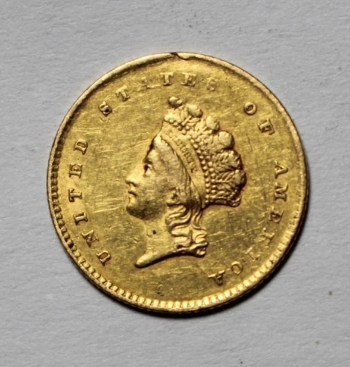 1854年 金貨 1ドル タイプII M491
