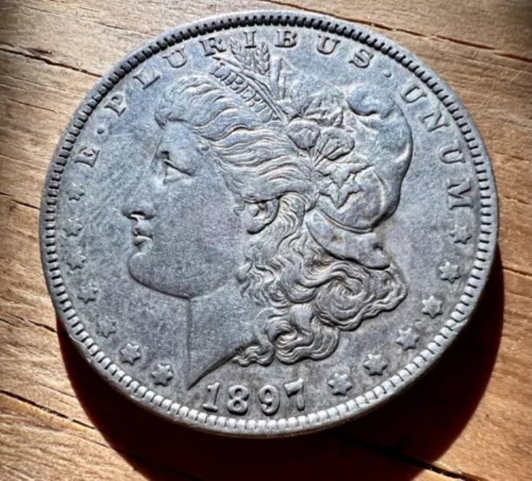 1897年 O 希少 AU+ アンティーク 90% シルバー モルガンドル $ コレクターズアイテム US コイン *