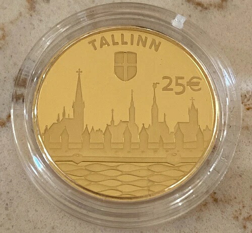 エストニア エストニア 2017 ハンザ都市タリン 金貨 25ユーロ プルーフ状 -｜WORLD RESOURCE【KING店】 206,800円