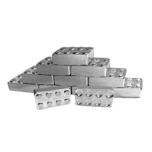 1トロイオンス シルバー ビルディングブロックバー 12個セット｜WORLD RESOURCE【KING店】