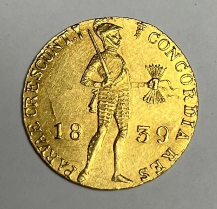 AU 1839 オランダ金貨 (KM 50.1)、ウィリアム1世 - すべてオリジナルのオランダコイン｜WORLD RESOURCE【KING店】