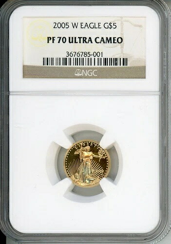 2005-W 5ドル金貨 イーグル 1/10オンス G$5 NGC PF70 PF-70 プルーフ PR70 カメオ