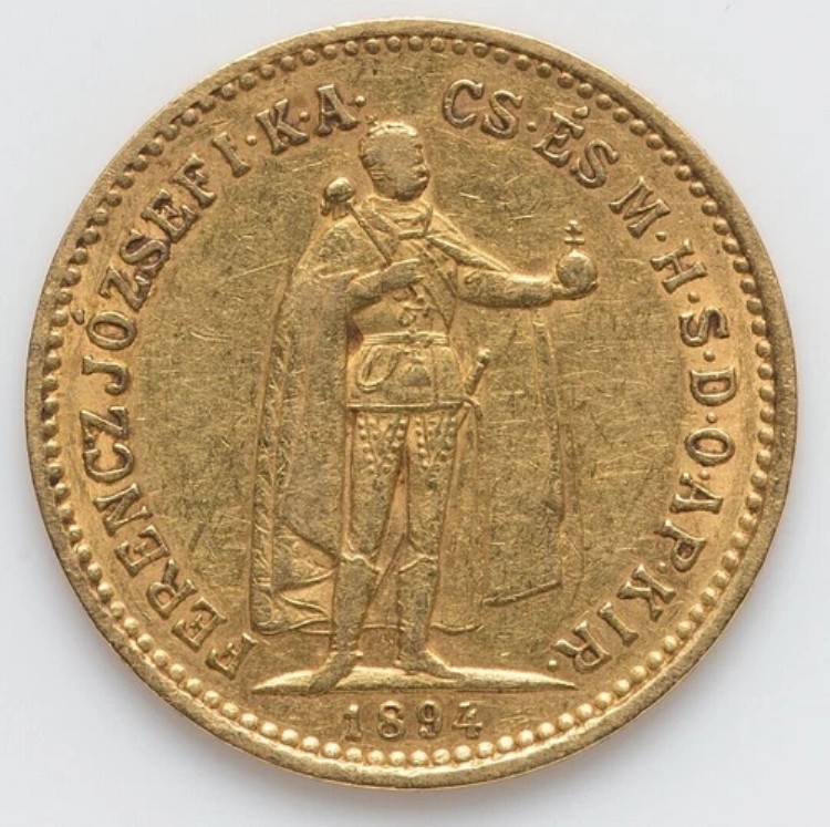 楽天市場】ハンガリー 5コロナ銀貨 1907年 フランツ・ヨーゼフ1世戴冠