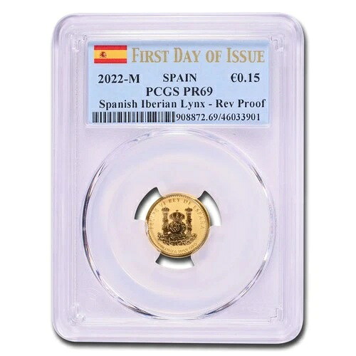 2022-M スペイン 1/10オンス ゴールド リンクス ダブロン PR-69 PCGS (FDI)