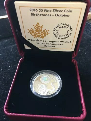 2016 RCM、誕生石コレクション 12 5ドル 99.99ドル 銀貨セット
