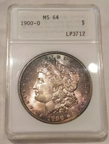 1900-O 1ドル モルガン銀貨 MS-64 オールドANAホルダー 非常に良好な状態