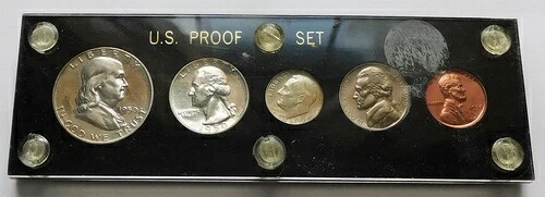1950年 ジェムプルーフセット シルバー50C/25C/10C + 5C/1C、高品位コイン