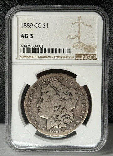 1889-CC 1ドル モルガン・ダラー NGC AG-3