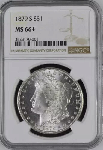 アメリカ 1879-S ドル オールドシルバーコイン #3641 NGC MS66+ a WOWSER VAM#106
