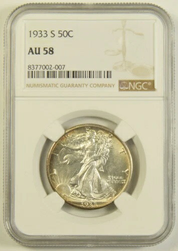 1933-S ウォーキング・リバティ・ハーフ NGC AU-58 #02-007 284,625円