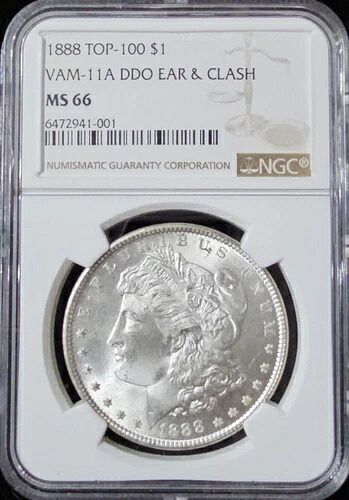 1888年 モルガン・ダラー TOP-100 VAM-11A MS-66 NGC