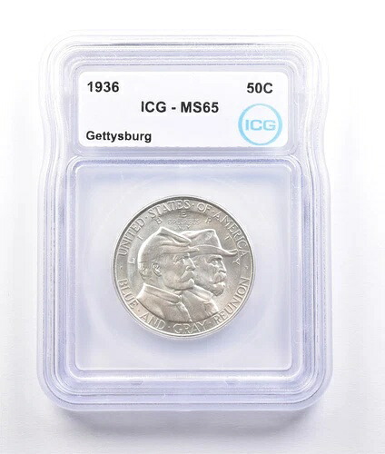 1936年ゲティスバーグ記念ハーフドル MS65 ICG *6884
