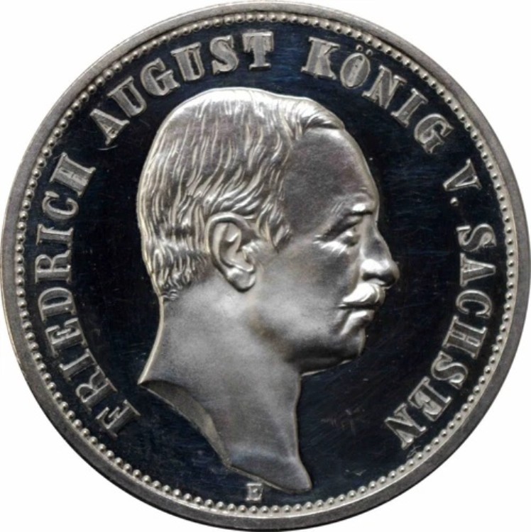ザクセン3マーク1912E、プルーフウルトラカメオ、「フリードリヒ・アウグスト3世（1904-1918）」｜WORLD RESOURCE【KING店】