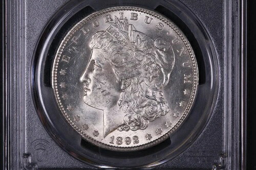 1892年モルガン銀貨、ジェムアイアピール、PCGS MS61、店舗番号07608