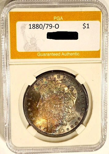 1880/79-O Gem BU モルガン・ダラー 見事なレインボートーン 希少 大幅値下げ
