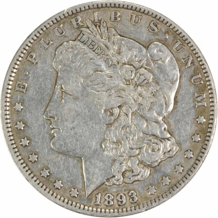 1893年 モルガン銀貨 チョイス EF 未認定 #636｜WORLD RESOURCE【KING店】