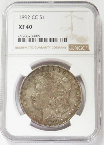 1892 CC カーソンシティ USA NGC XF 40 シルバー モーガン 1ドル
