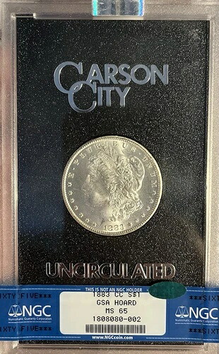 1883-CC GSA NGC & CAC MS65 モルガン銀貨｜WORLD RESOURCE【KING店】