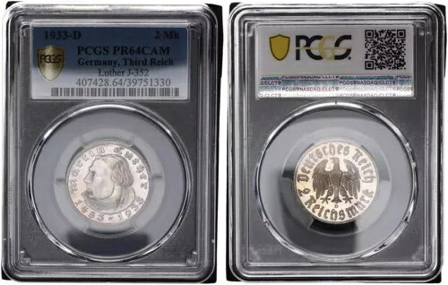 3. リッチ 2 マーク 1933 D マーティン・ルーサー PCGS PR64CAM プルーフ 118209｜WORLD RESOURCE【KING店】