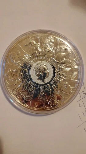 楽天市場】イギリス 5ポンド銀貨 2021年 2オンス クィーンズビースト