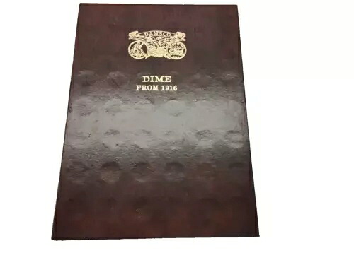 マーキュリーとルーズベルトのダイムコレクション 1959年製ヴィンテージダンソーフォルダーに153枚のダイムが入っています