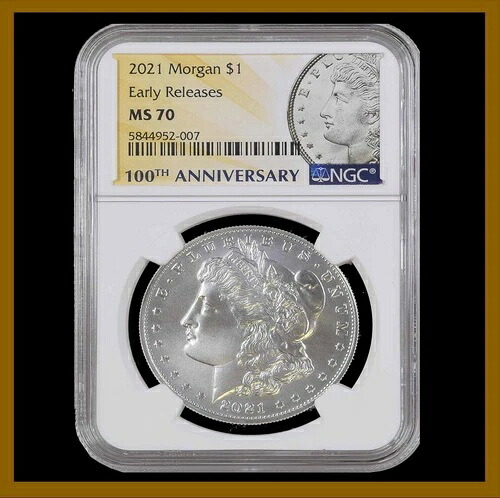 モルガン・ダラー銀貨、2021年（P）フィラデルフィア早期リリースNGC MS 70｜WORLD RESOURCE【KING店】