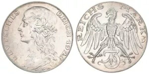 ワイマール 3 マーク 1925 Mzzなし。モチーフテスト シルバー ゲッツ作 Prfr. 92947