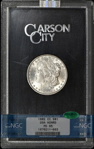 1882年-CC モルガン銀貨 1ドル GSA ホード NGC MS65 CAC VAM-3A
