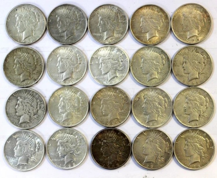 （20）1ドル混合銀貨平和ドル 1922-24年