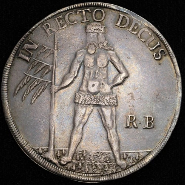 1707年 ドイツ ブラウンシュヴァイク＝ルーネンブルク ヴィルドマン シルバー ターラー DAV-2065 | NGC AU53
